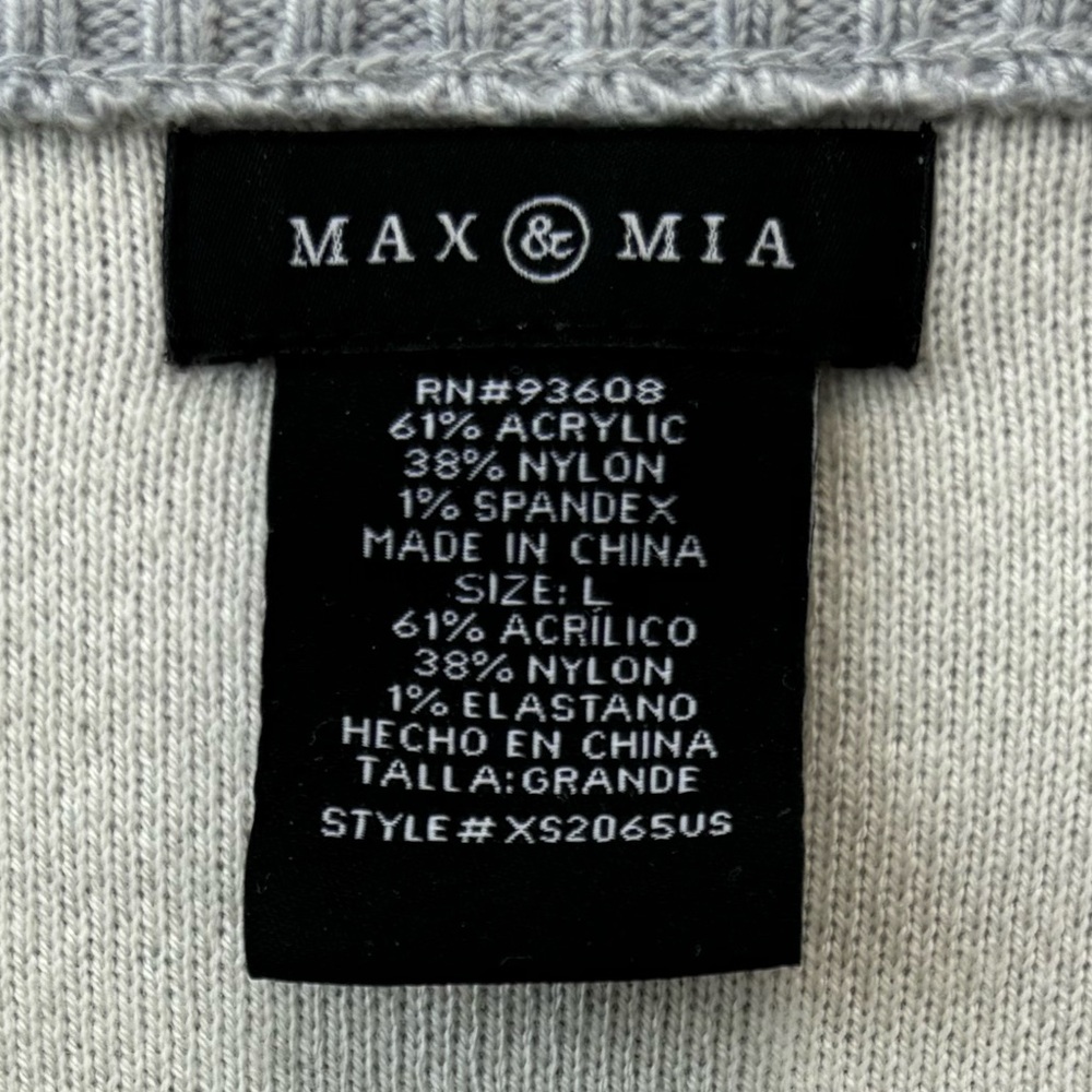 Luxury Knit Sweater Cozy Buttery Soft Pullover Jumper Neutral Gray Size Large - Picture 11 of 16